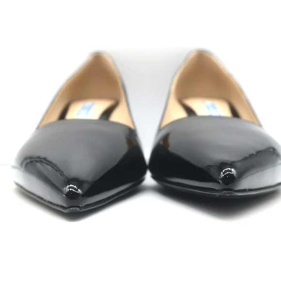 Prada Pumps Black Patent Leather Size 41 Pointed Toe Heels NEW - Picture 5 of 12